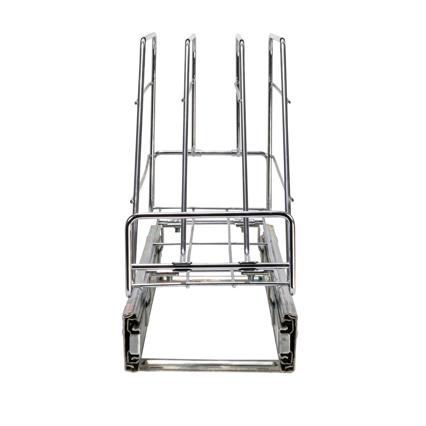 Household Essentials Glidez Multipurpose Chrome-Plated Steel Pull-Out/Slide-Out Storage Organizer for Cookware and Bakeware - Fits Standard Size Cabinet or Shelf, Chrome