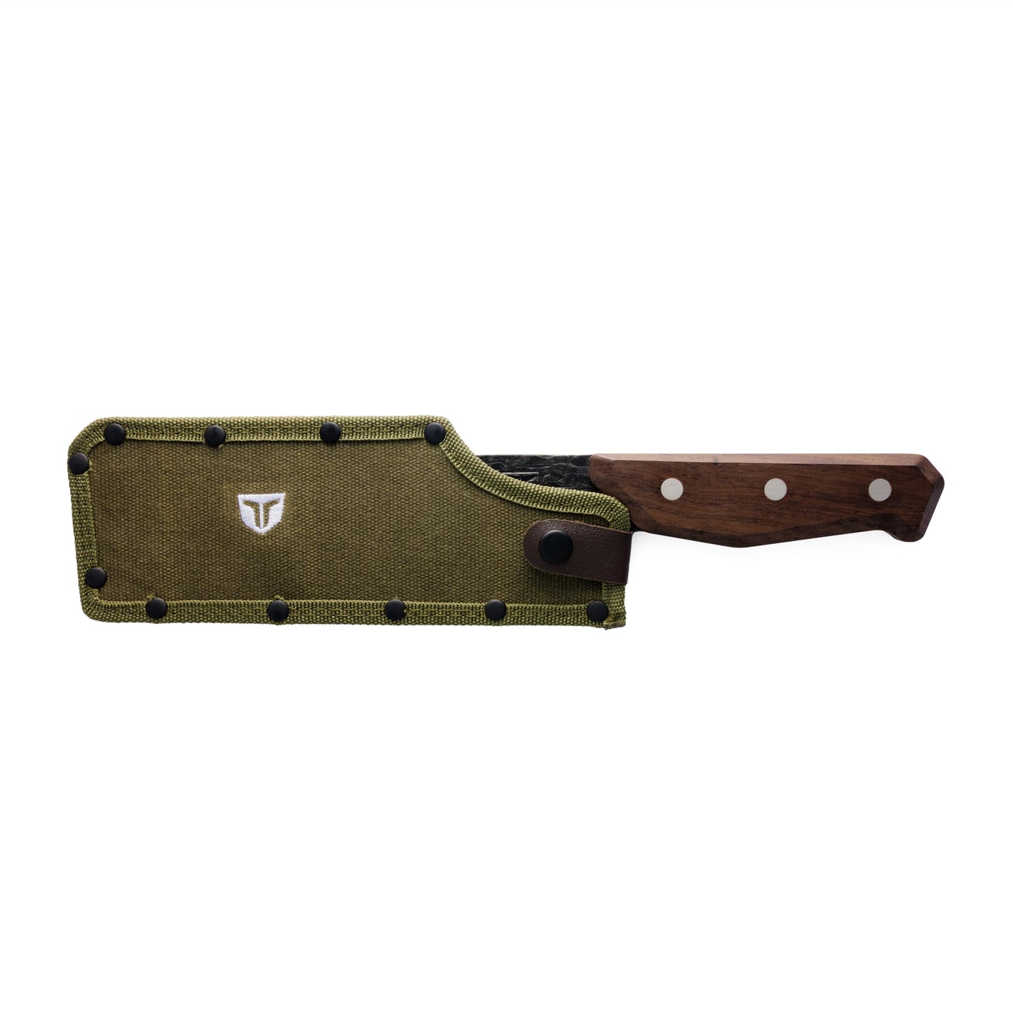 TRUE PrimalForge Nakiri Knife | Precision Cutting, Vegetable Cutlery, Home & Professional Knife, Rugged Stonewash Finish, Sharp 5Cr15MoV Stainless-Steel, Wood Handle, Hand Forged Appearance