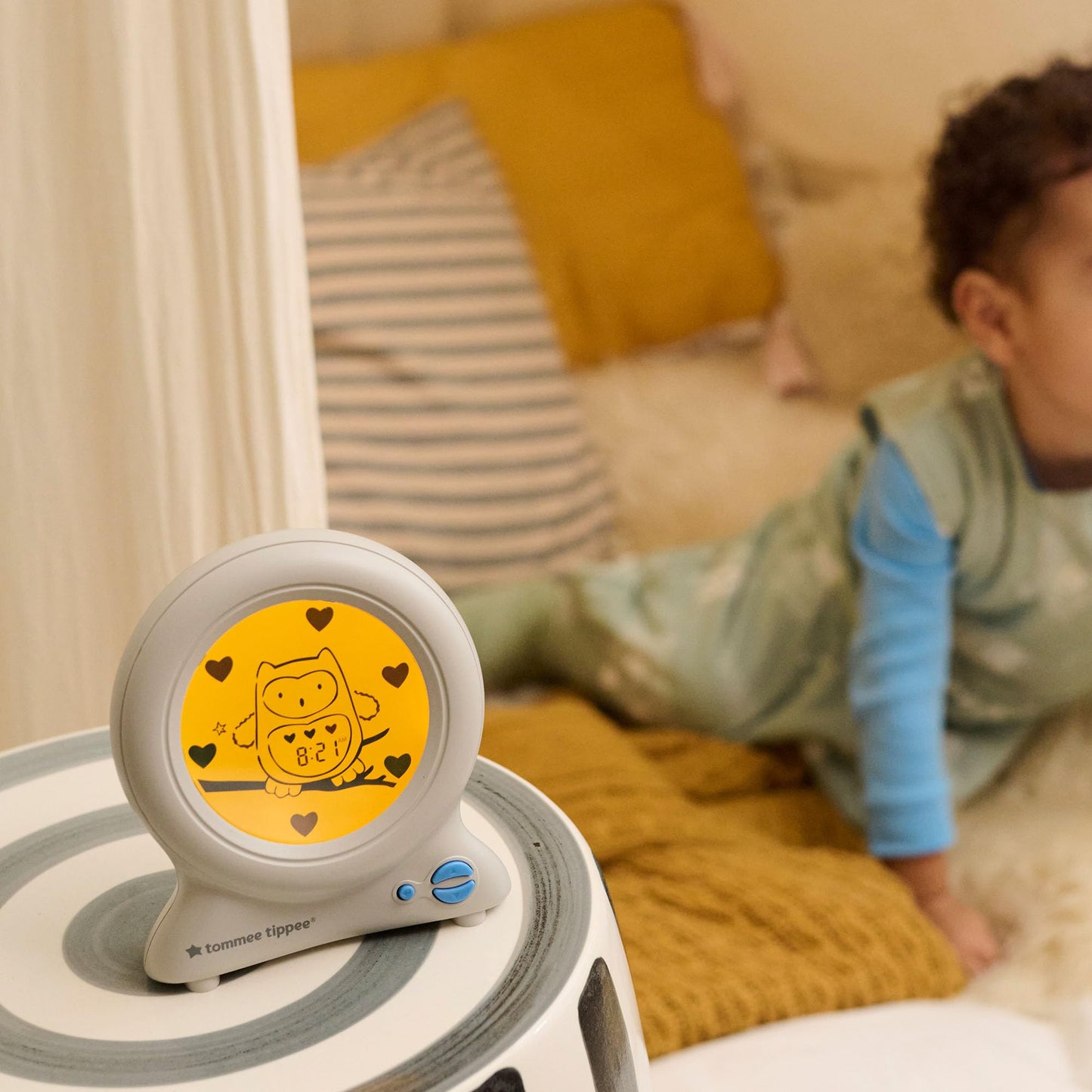 Tommee Tippee Groclock Sleep Trainer Clock |Alarm Clock and Nightlight for Young Children, USB-Powered