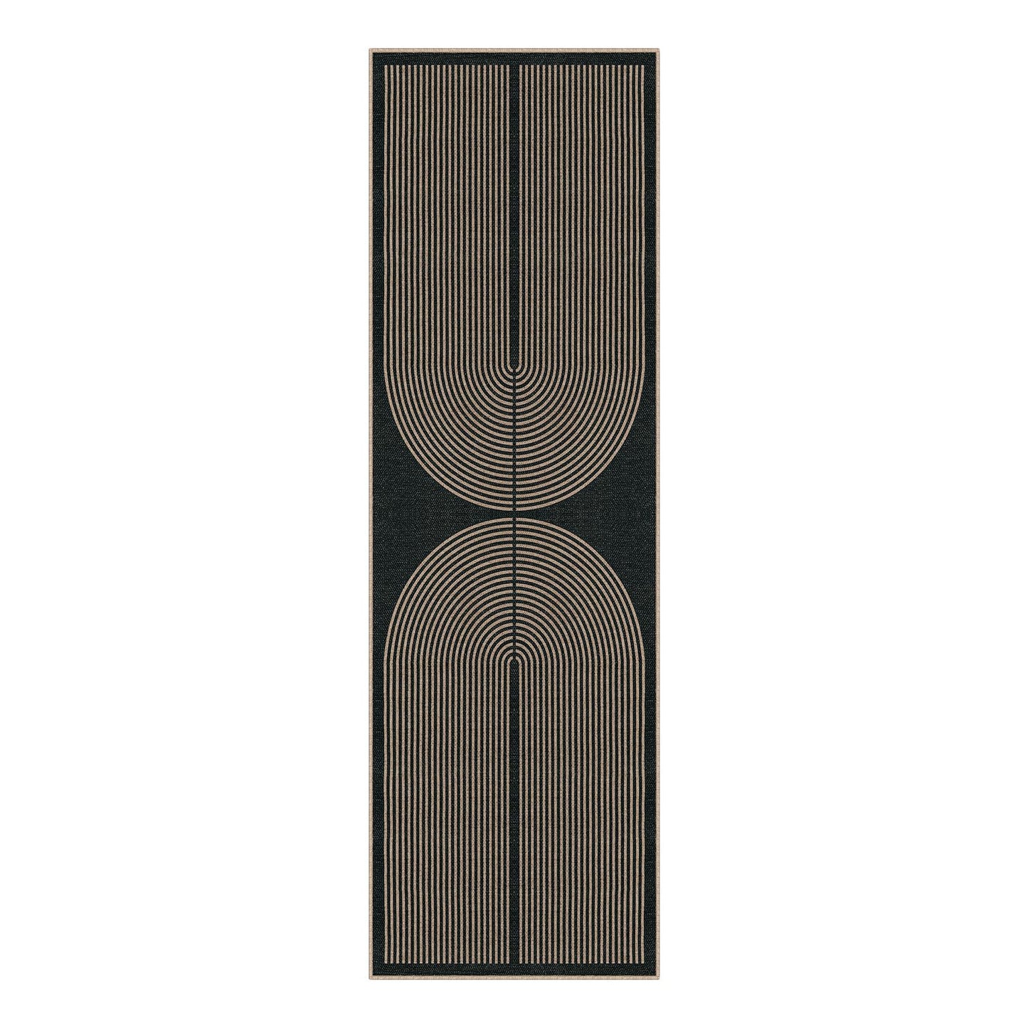 Lahome Enfys Modern Rainbow Kitchen Runner Rug, 2x8 Easy Jute Rug Runners for Hallways Entry Farmhouse Indoor Outdoor Carpet, Contemporary Washable Non Slip Runner for Laundry Room Porch