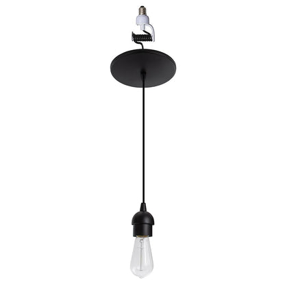 Worth Home Products The Original Instant Pendant Light | 6-Inch Recessed Can Screw-in Pendant Conversion Kit | Matte Black Pendant (Adapter Only – Bulb Not Included)