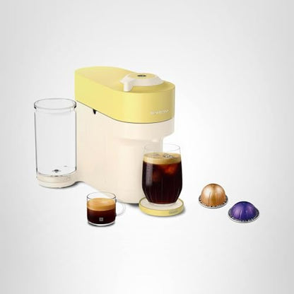 Nespresso Limited-Edition Vertuo Pop+ Coffee and Espresso Maker by De'Longhi, Pastel Yellow