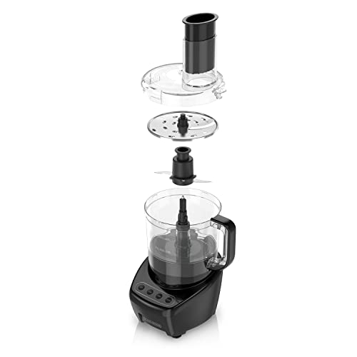 BLACK+DECKER 3-in-1 Food Processor & Chopper, 8-Cup, 450W, Shred, Slice, Grind & Puree, Stainless Blades, FP4200BC