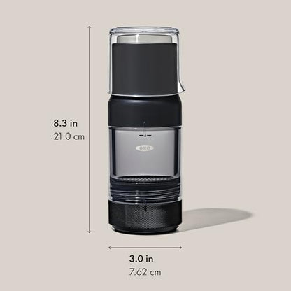 OXO Brew Rapid Brewer - Portable Coffee Maker, Fast Manual Hot & Cold Brew, Small Handheld Brewer, Compact Travel Coffee Maker
