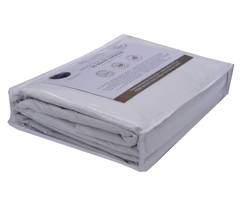 Hotel Quilted Peva Table Pad, 52 by 108-Inch, White