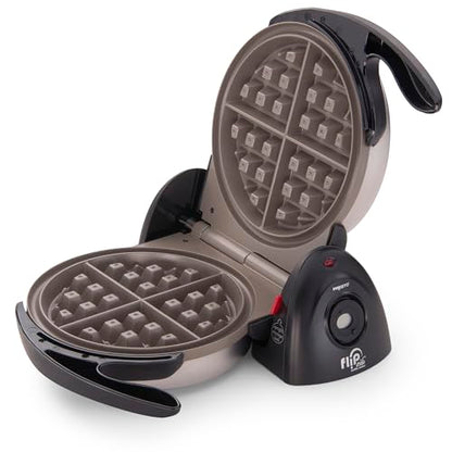 Presto 03510 Ceramic FlipSide Belgian Waffle Maker, Nonstick, Cool Touch Handles, Black