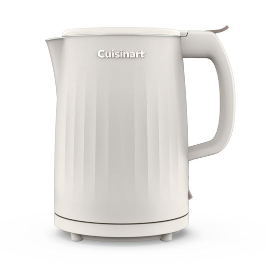 Cuisinart Soho 1-Liter Double Wall Electric Hot Water Kettle, Tea Kettle with Stainless Steel Interior, One Touch Operation to Boil Water for Tea, Hot Cocoa, or Instant Oatmeal, CK-10TR, Truffle