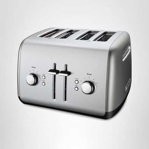 KitchenAid 4 Slice Manual Lift Toaster KMT4115CU, Contour Silver