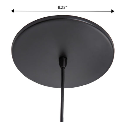 Worth Home Products The Original Instant Pendant Light | 6-Inch Recessed Can Screw-in Pendant Conversion Kit | Matte Black Pendant (Adapter Only – Bulb Not Included)
