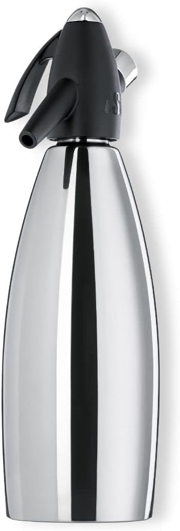 iSi North America Soda Siphon Classic Mesh Sodamaker for Making Carbonating Beverages, 1 Quart, Stainless Steel,Silver