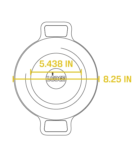 Lodge L5RPL3 Round Cast Iron Pan 8", Black