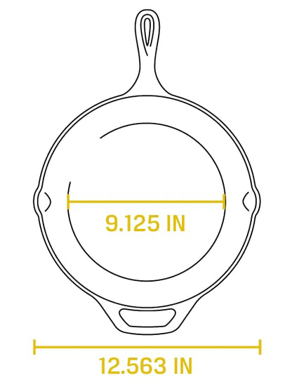 Lodge Cast-Iron Skillet L10SK3ASHH41B, 12-Inch