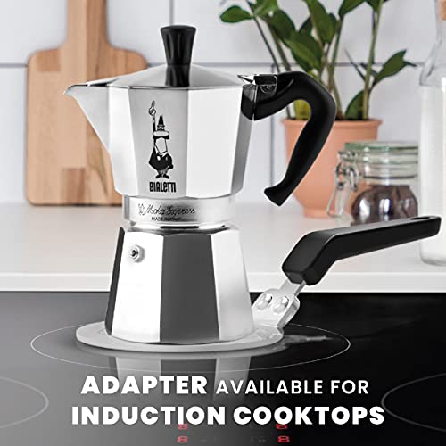 BIALETTI Moka Express 6-Cup Aluminum Stovetop Espresso Maker, Silver
