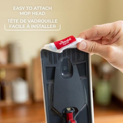 Vileda H2prO Flat Mop & Bucket Set, Clean/Dirty Water Separation, Reusable Microfiber Head, Safe on All Floors