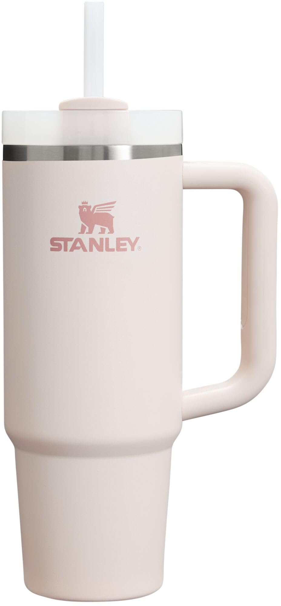 Stanley Quencher H2.0 FlowState 30oz Stainless Steel Vacuum Tumbler with Lid & Straw, Rose Quartz