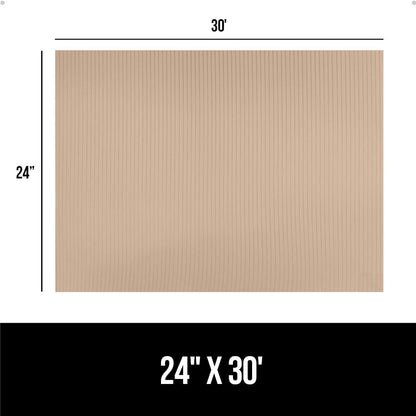 GORILLA GRIP DuraGuard Shelf Liner, 24x30 Non-Adhesive Cabinet Liners for Kitchen Drawers, Shelves, Refrigerator, Pantry Storage, Bathroom Closet, Durable Waterproof BPA Free Ribbed Plastic, Beige