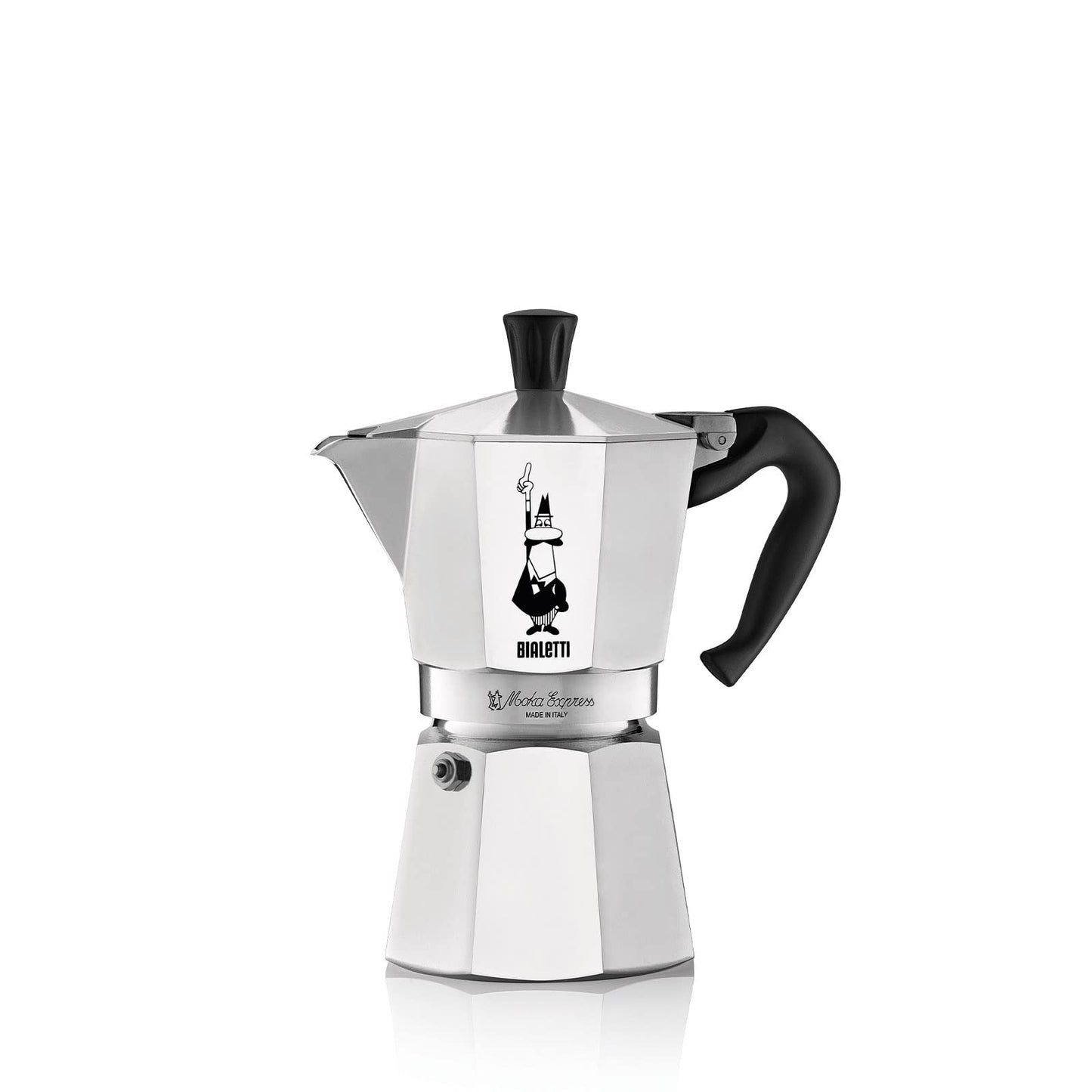 BIALETTI Moka Express 6-Cup Aluminum Stovetop Espresso Maker, Silver
