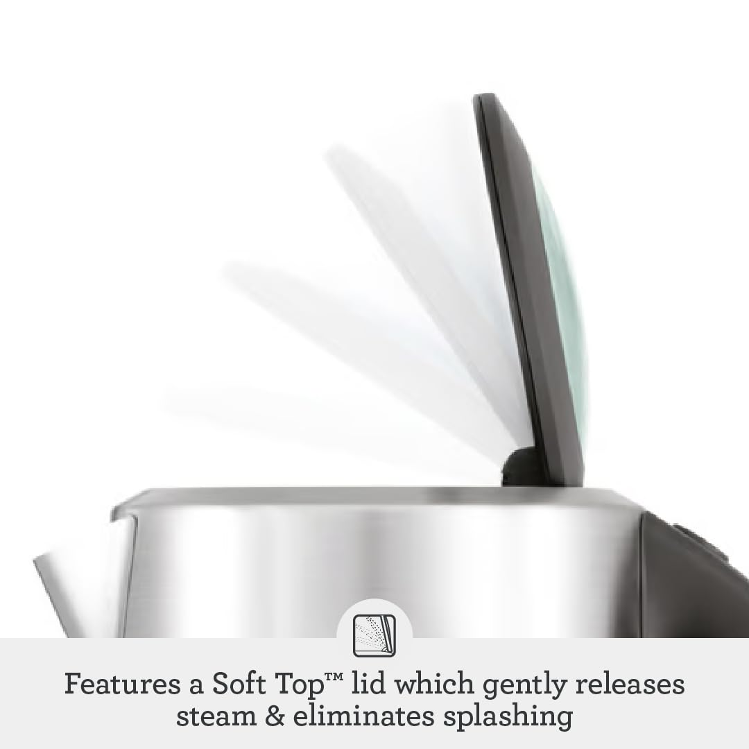Breville BKE700BSS Soft Top Pure Hot Water Kettle, 7 Cup, Brushed Stainless Steel