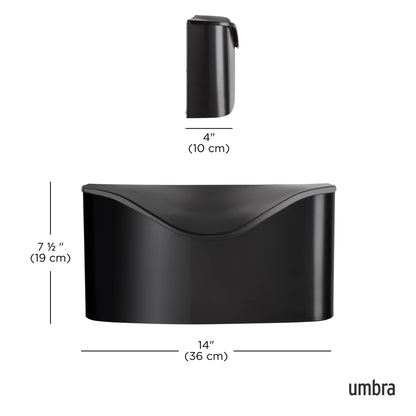 Umbra Postino Wall-Mount Mailbox, Black