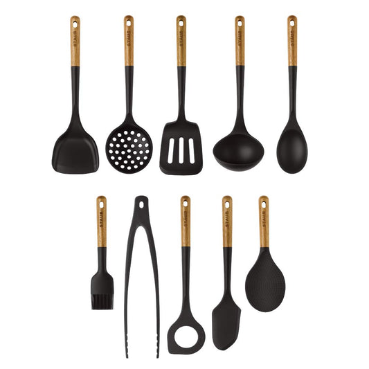 STAUB 40503-120 Matte Black 10 Piece Utensil Set
