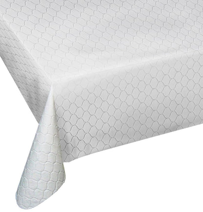 Hotel Quilted Peva Table Pad, 52 by 108-Inch, White