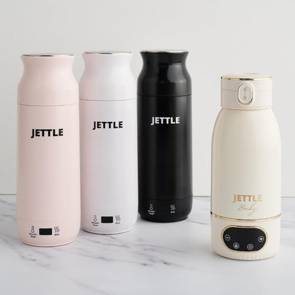 Jettle Electric Kettle - Travel Portable Heater for Coffee Tea Milk Soup - Stainless Steel Travel Water Boiler tea pot with Temperature Control - LED - Automatic Power Off - 450ml - Kitchen Appliance