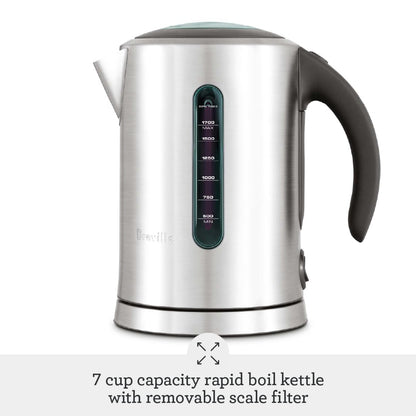Breville BKE700BSS Soft Top Pure Hot Water Kettle, 7 Cup, Brushed Stainless Steel
