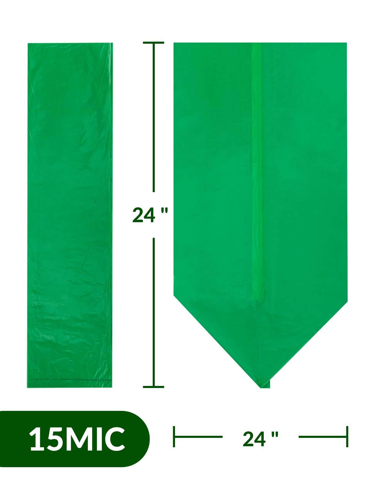 UMT Plastar 400 Count Compostable Trash Bags 10-12 Gallon, 24 x 24 Inch Biodegradable Kitchen Garbage Bags 15 Micron, Green Eco Friendly Small Trash Bags for Home, Office & Bathroom