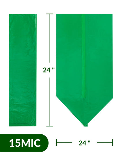 UMT Plastar 400 Count Compostable Trash Bags 10-12 Gallon, 24 x 24 Inch Biodegradable Kitchen Garbage Bags 15 Micron, Green Eco Friendly Small Trash Bags for Home, Office & Bathroom