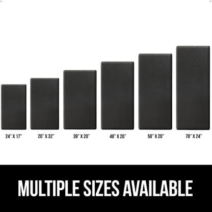 GORILLA GRIP Comfortable Cushioned Kitchen Mats for Floor, 39x20, Waterproof and Stain Resistant Soft Top, 3/4 Inch Thick Ergonomic Standing Desk Anti Fatigue Mat, Foam Supports Ankles and Feet, Black