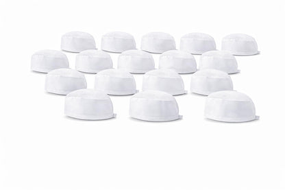LEQC Chef Skull Cap – Adjustable & Breathable Mesh Chef Hats for Men Women Kitchen Cook Cap, Oil-Resistant Chef Works Hat for Professional & Home Use(White-20PCS)
