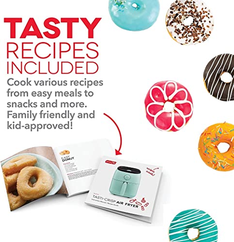 Dash Tasti-Crisp™ Air Fryer - AirCrisp® Technology - Compact Design with Adjustable Temperature Control - Nonstick Fry Basket & Auto Shut-Off Feature - 2.6 Quarts - Aqua