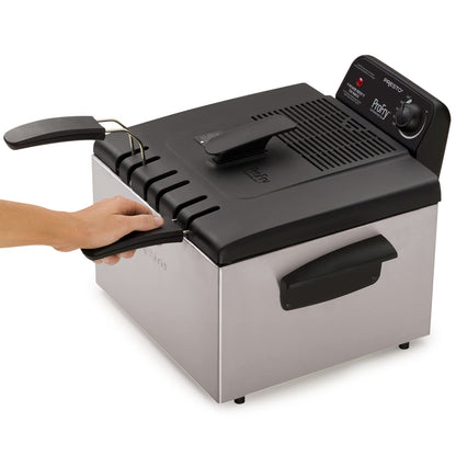 Presto 05466 Stainless Steel Dual Basket Pro Fry Immersion Element Deep Fryer