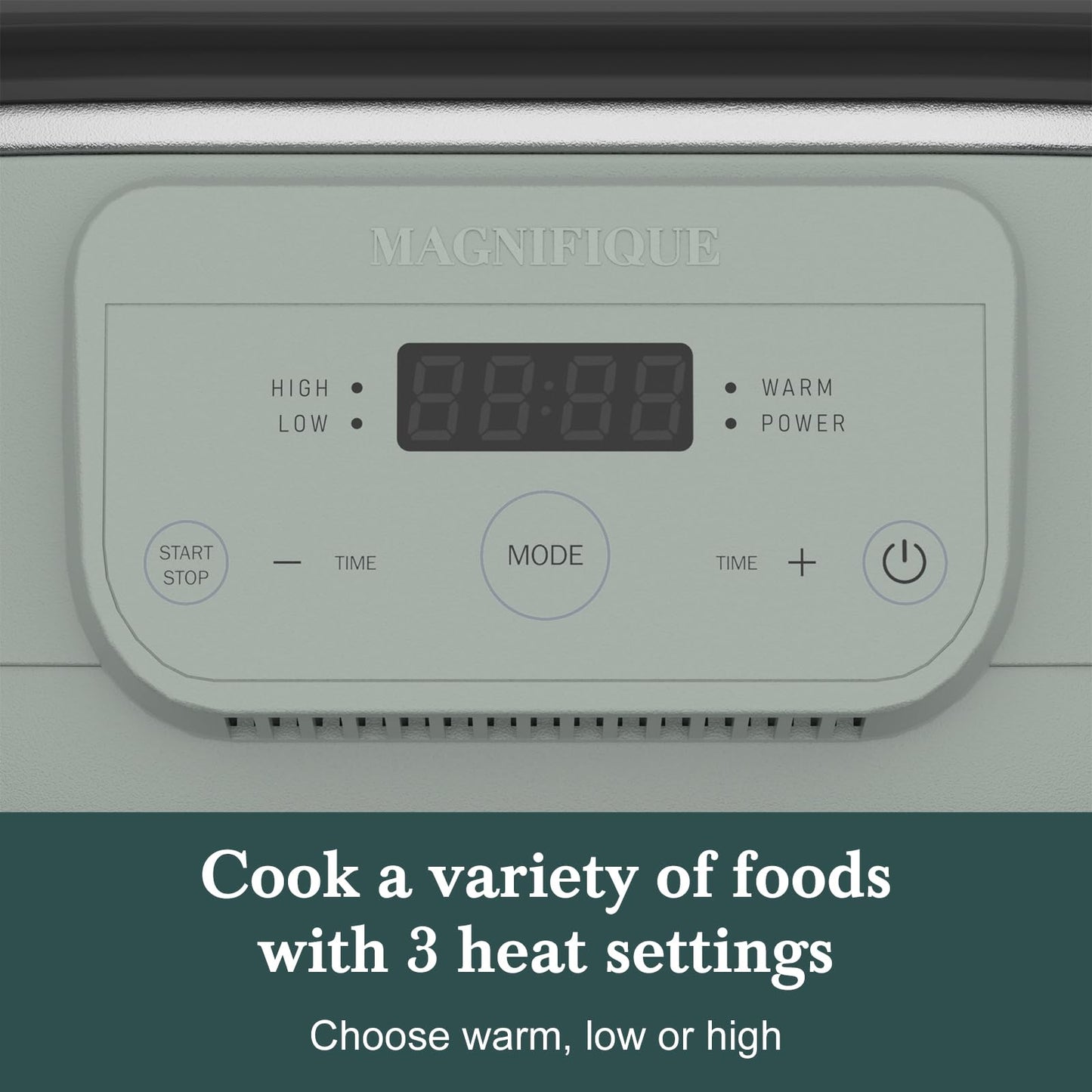 6 Quart Programmable Slow Cooker Removable Healthy Nonstick Pot - Small Kitchen Appliance for Family Dinners - Serves 6+ People - Heat Settings: Keep Warm Olive