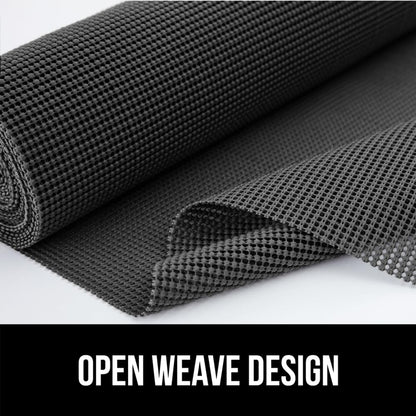 GORILLA GRIP powerGRIP Drawer Shelf and Cabinet Liner, Thick Strong Hold, Non-Adhesive Liners Protect Kitchen Cabinets and Cupboard, Bathroom Drawers, Easy Install, Breathable Mat, 20" x30', Charcoal