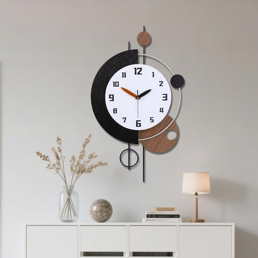 QWANPET Large Wall Clocks for Living Room,Silent Non-Ticking Quartz Battery Operated,Modern Decorative Wall Clock for Kitchen Bathroom Bedroom Home Wall Decor,13x28inch