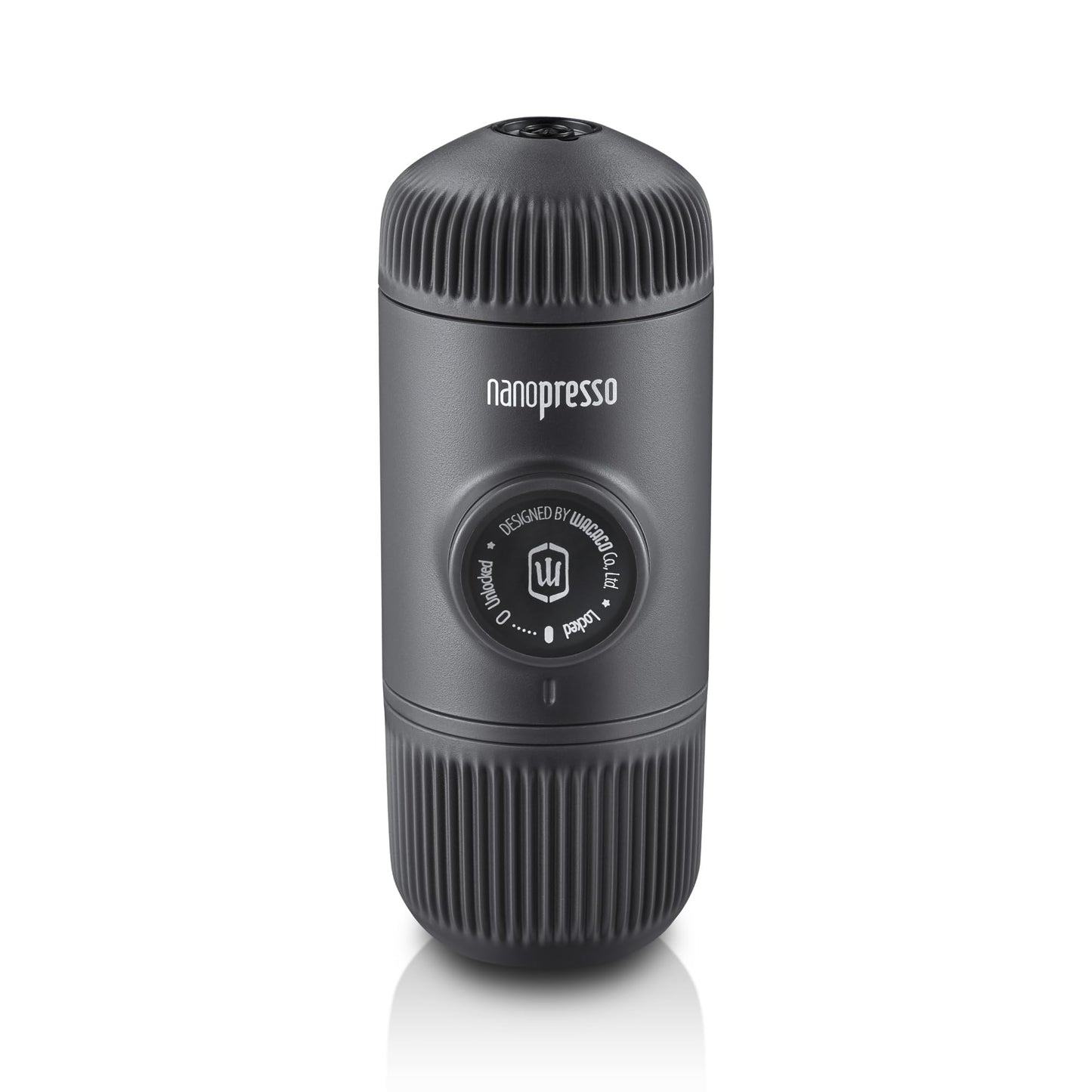 WACACO Nanopresso Portable Espresso Machine, Evolution of the Minipresso, Maximum Pressure 18 Bar, Travel Coffee Maker, No Need for Battery, Manual Operated, Grey