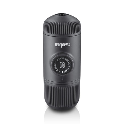 WACACO Nanopresso Portable Espresso Machine, Evolution of the Minipresso, Maximum Pressure 18 Bar, Travel Coffee Maker, No Need for Battery, Manual Operated, Grey
