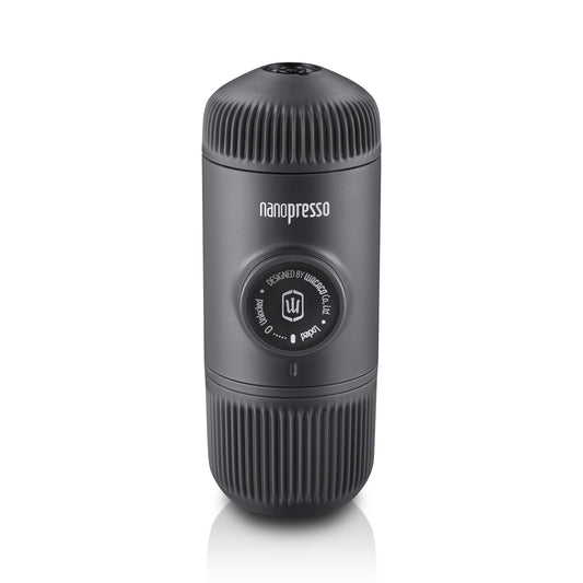 WACACO Nanopresso Portable Espresso Machine, Evolution of the Minipresso, Maximum Pressure 18 Bar, Travel Coffee Maker, No Need for Battery, Manual Operated, Grey