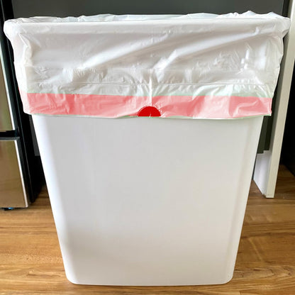BEIDOU-PAC 8-10 Gallon Trash Bags Drawstring, 600 Count, White & Unscented Garbage Bags Multi-purpose for Business Home Bathroom Kitchen Commercial and Industrial