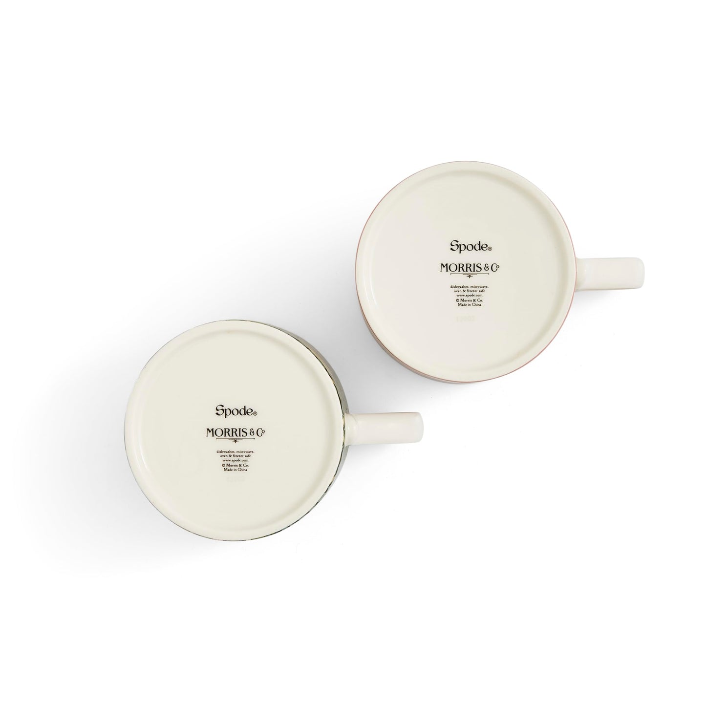 Spode Morris & Co 12oz Mugs, Set of 2 (Pimpernel & Forest Hare) - Microwave & Dishwasher Safe, Elegant Porcelain Drinkware for Coffee Bar or Giftable Home Kitchen Mug Set. Ideal for Coffee & Tea