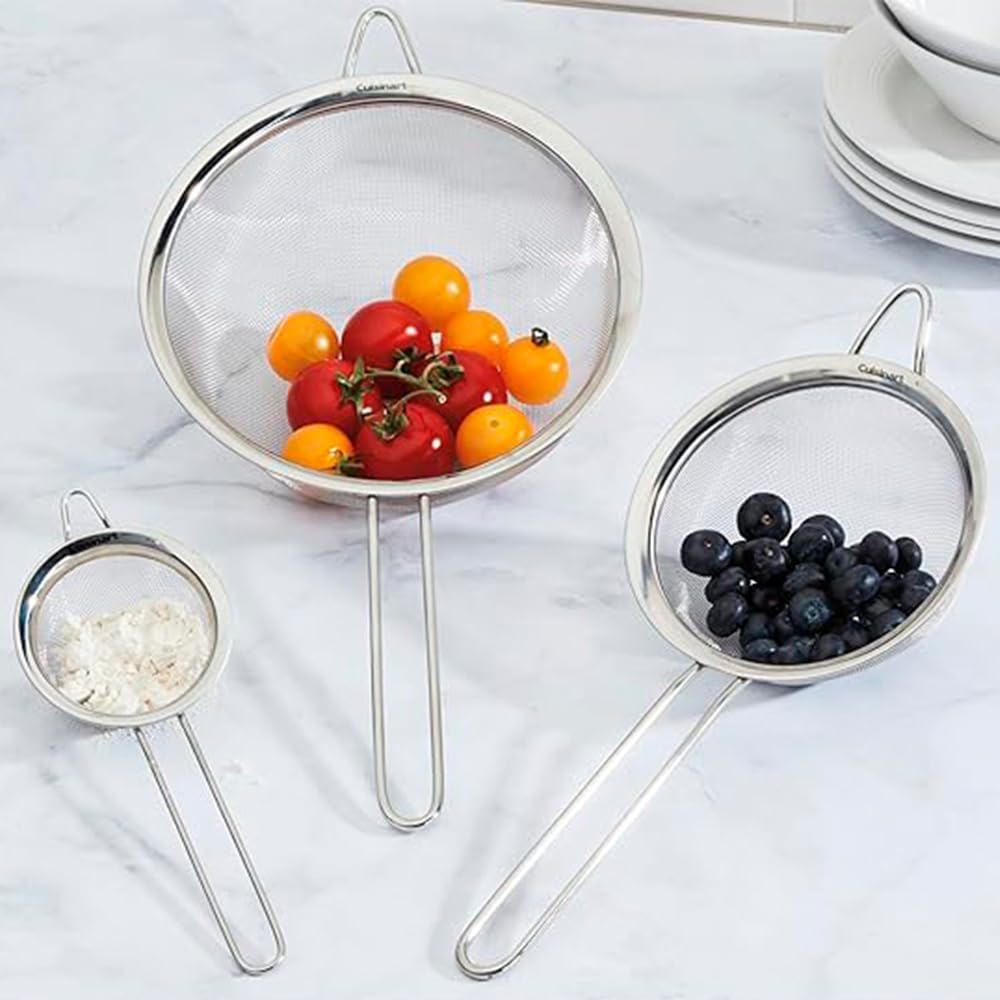 Cuisinart Set of 3 Fine Mesh Stainless Steel Strainers