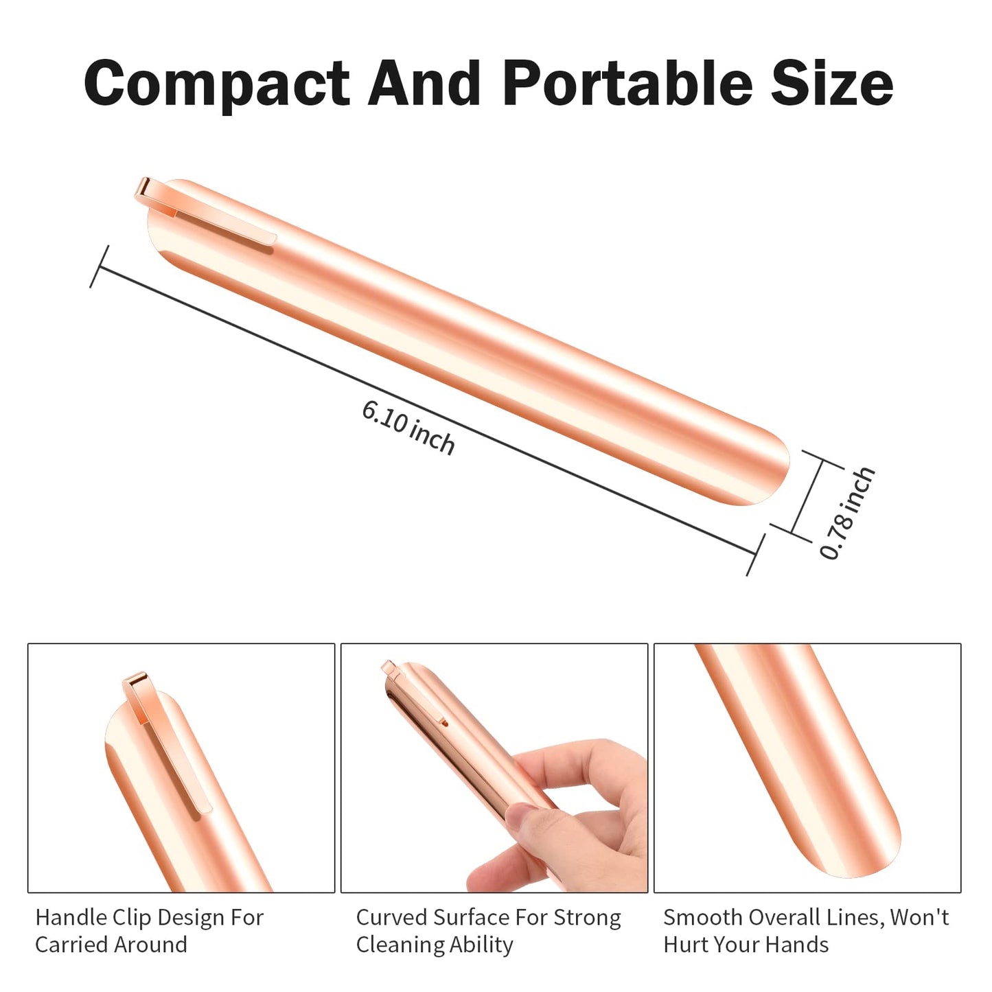 Crumbers for Servers, Compact Crumb Sweeper with Pocket Clip, Scraper Tool Kitchen, Serveware Tabletop Clean Accessories in Restaurant & Home for Waiters, Waitresses and Server (20 PACK, Rose Gold)