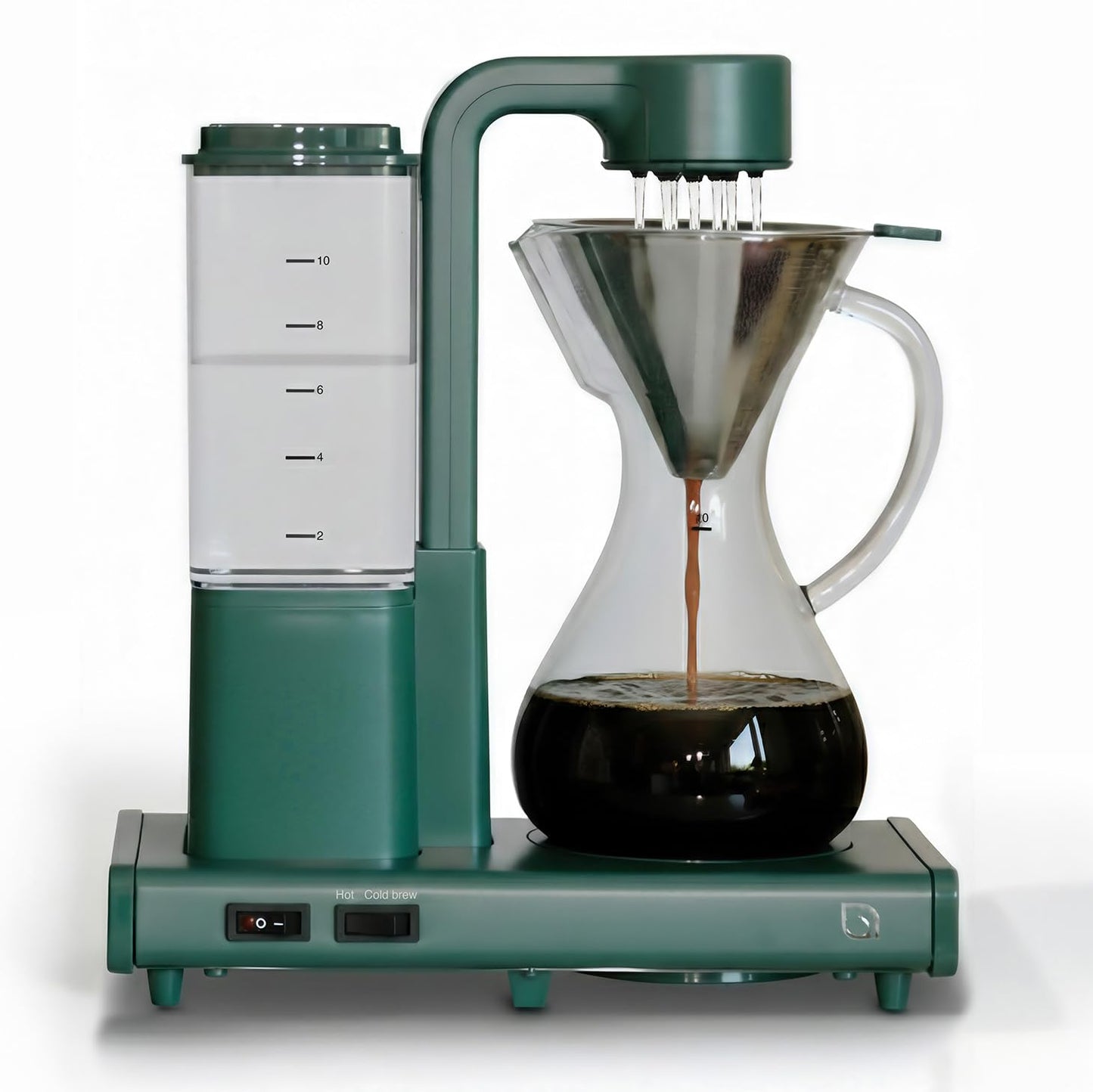 WILLOW 10 Cup Drip Coffee Maker, Automatic Pour Over Coffee Maker with Glass Carafe and Auto Shut-Off Feature, Suitable for Hot & Iced Coffee, ECO Coffee Machine made with 99% PC Recycled Plastics