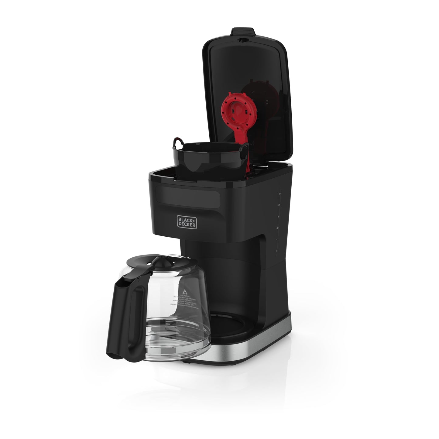 BLACK+DECKER CAFÉCRAFT 12-Cup Programmable Coffee Maker, Stainless Steel Drip Coffeemaker with Vortex Showerhead, Strength Selector, Sneak-A-Cup, Keep Warm
