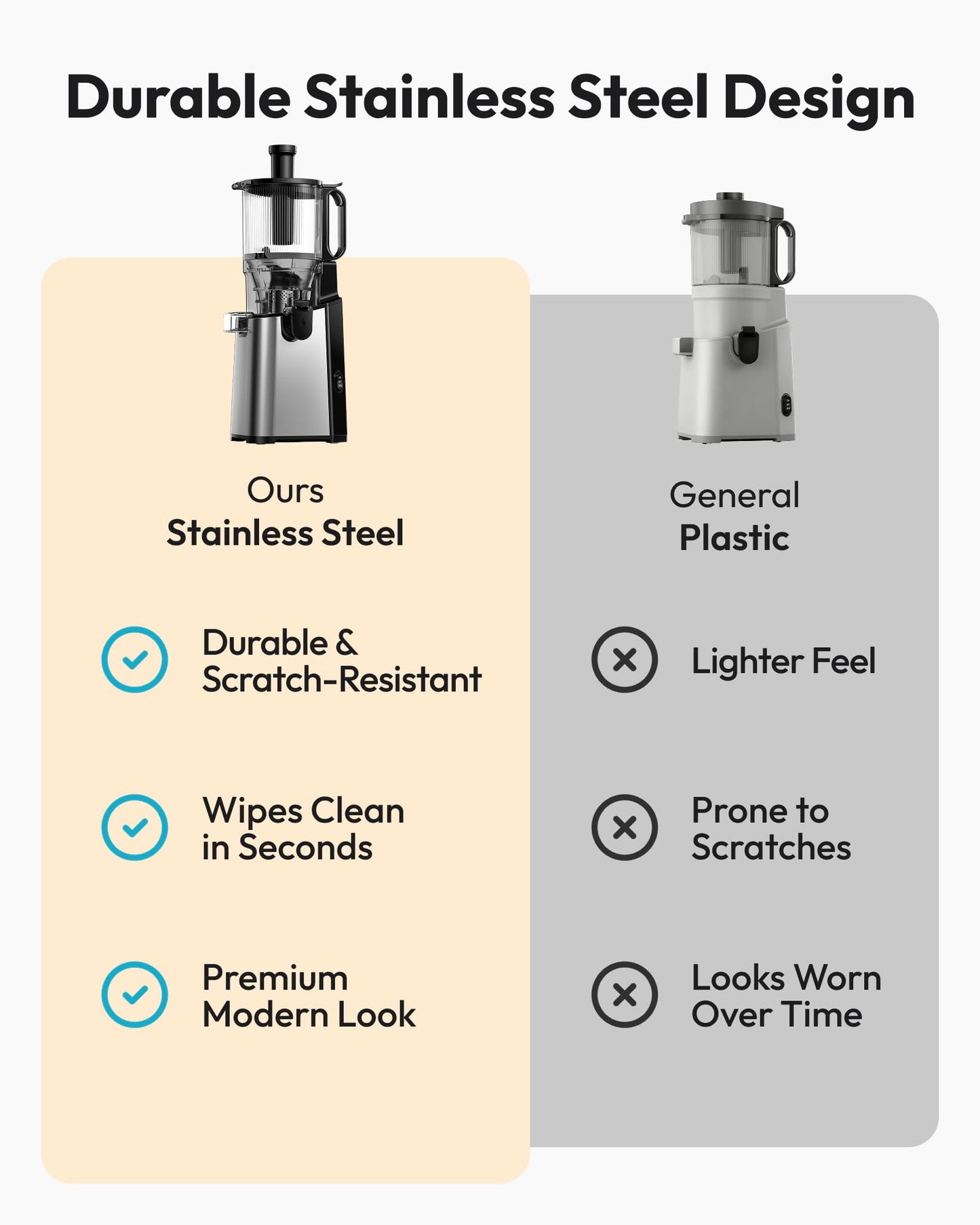 Juicer Machines, EUHOMY 5.8" Wide Feed Chute Cold Press Juicer for Whole Vegetables & Fruits with 400W, High Juice Yield, Easy to clean, Black Stainless Steel