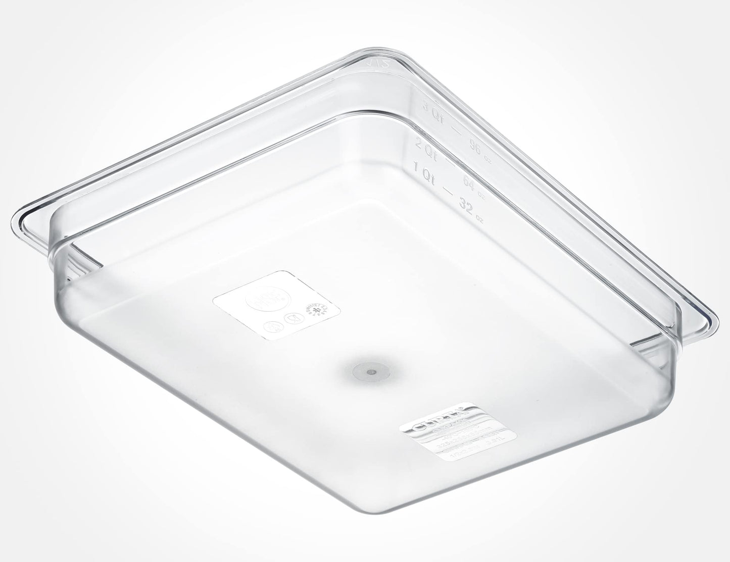 CURTA 6-Pack 1/2 Size 2.5" Deep NSF Polycarbonate Food Pans | Dishwasher & Freezer Safe Clear Container for Prep Tables, Buffet, Salad Bar, Commercial & Home Kitchen