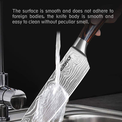 SANDEWILY Professional Kitchen Knives High Carbon Stainless Steel Chef Knife Set,3PCS Ultra Sharp Japanese Knife with Sheath,Ergonomic Pakkawood Handle Elegant Gift Box for Home or Restaurant