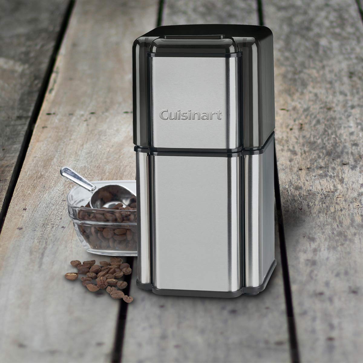 Cuisinart Grind Central Coffee Grinder, Holds up to 90g of Beans, Stainless Steel Blades, Silver (DCG-12BCEC)