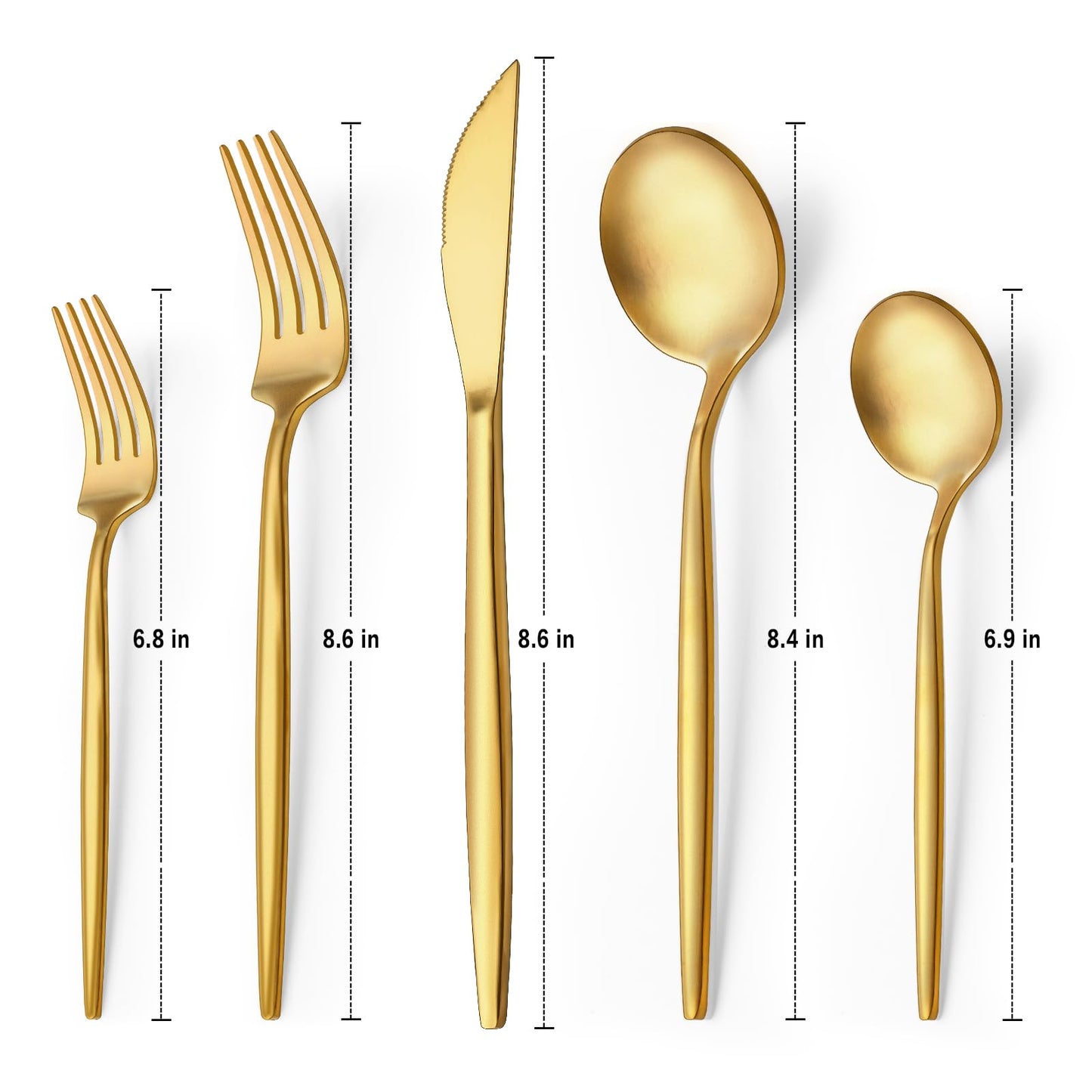 60-Piece Gold Silverware Set, Flatware Set for 12, Food-Grade Stainless Steel Cutlery, Includes Spoons Forks Knives, Kitchen Cutlery for Home Office Restaurant Hotel